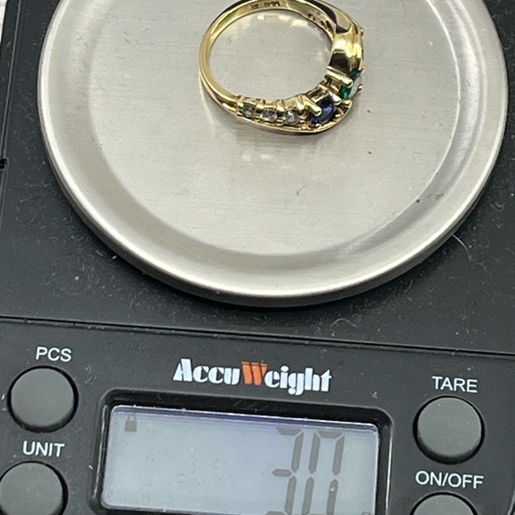 Vintage Gold Over Sterling 925 Multi-Stone Ring – Size 4.75 - Picture 16 of 17